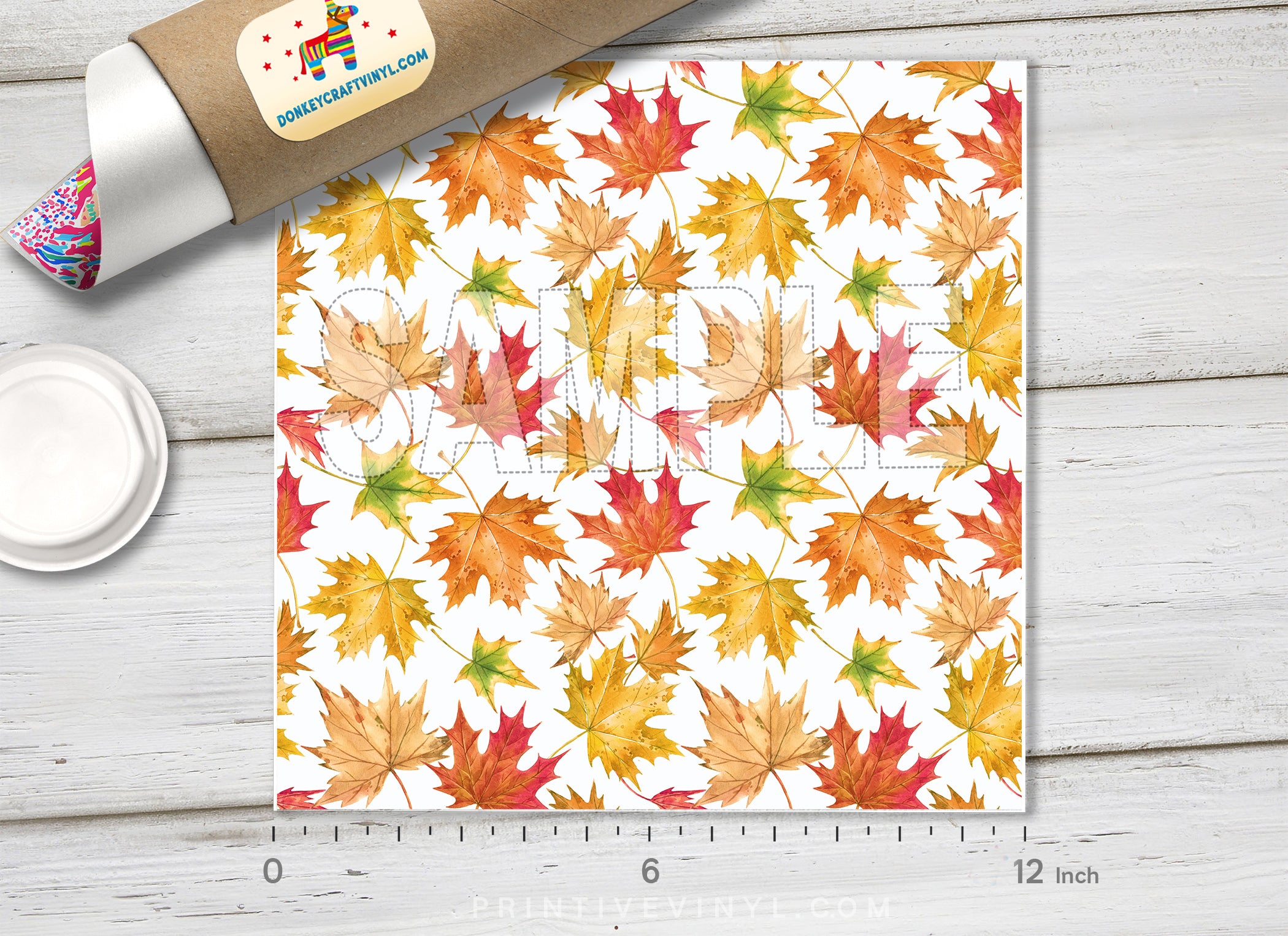 Fall Maple Leaves Pattern HTV 1555