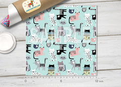 Cute Doodle Cat Pattern Adhesive Vinyl 1547