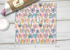 Boho Abstract Rainbow Pattern Adhesive Vinyl 1556