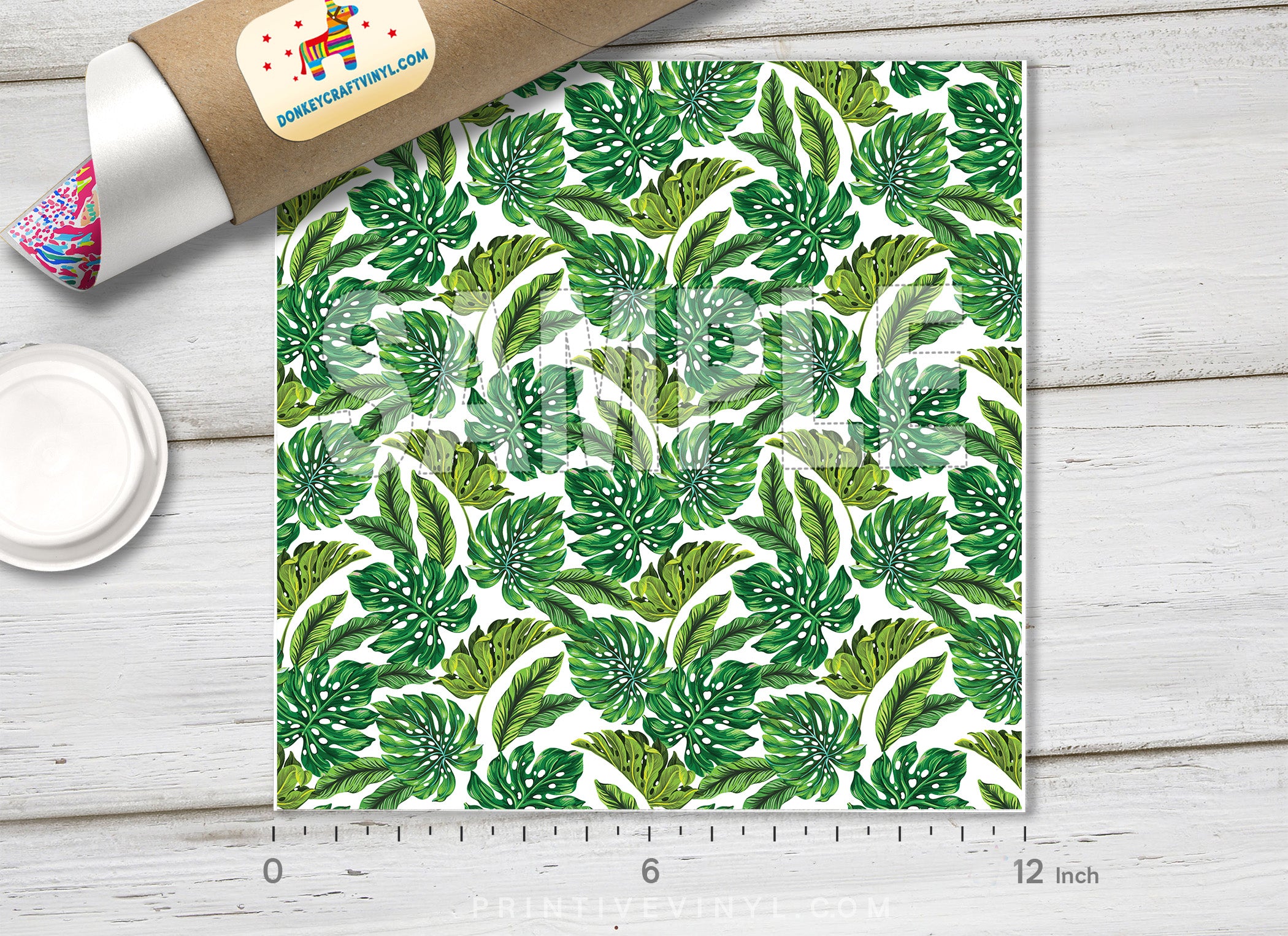 Tropical Leaves Pattern Adhesive Vinyl 643