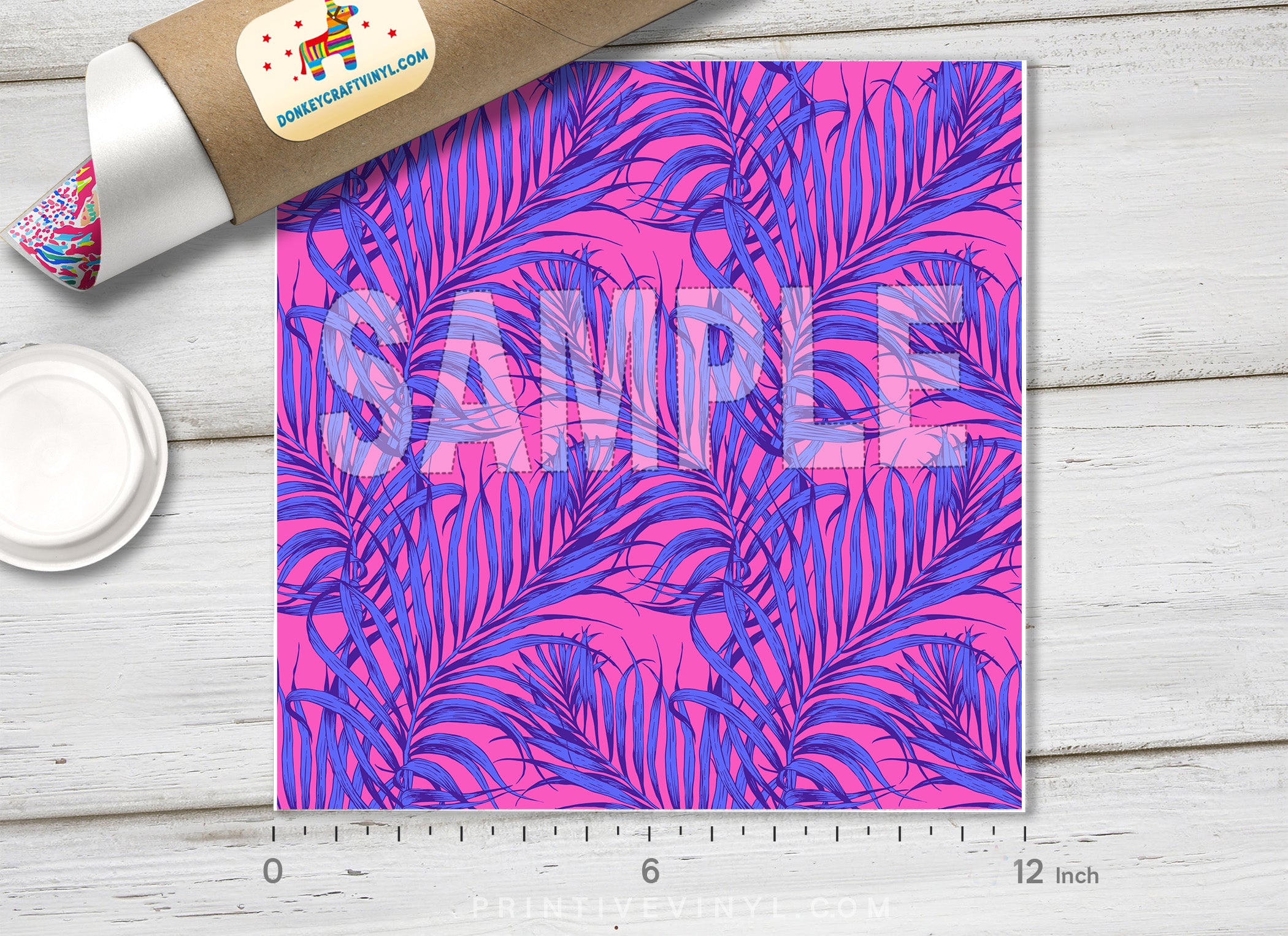 Tropical Palm Patterned Adhesive Vinyl 869