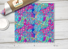 Lilly Inspired Lagoon Pattern Adhesive Vinyl L034