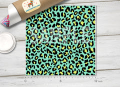 Green Leopard Adhesive Vinyl 1081