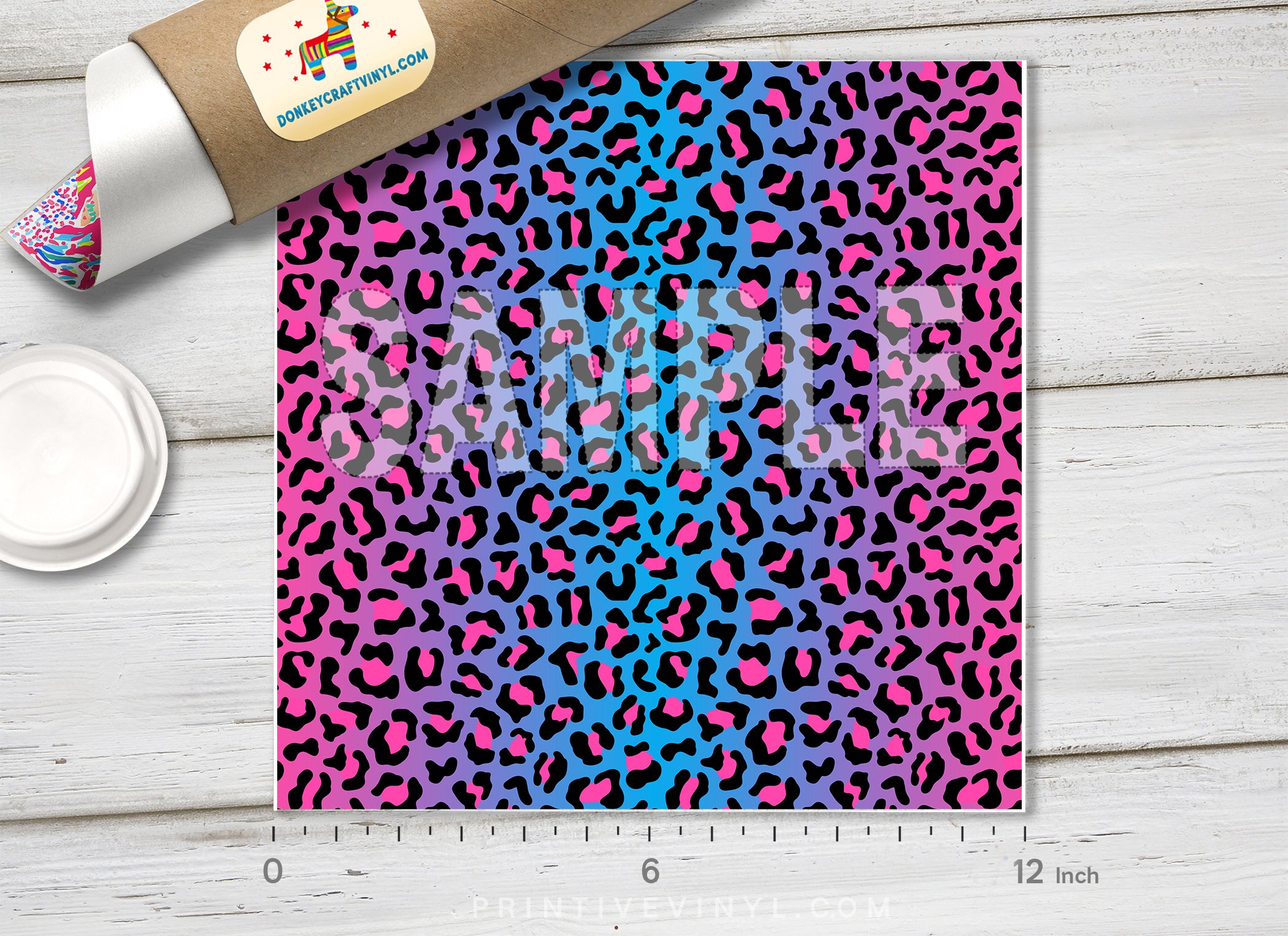 Ombre Leopard Print Pattern HTV 1564