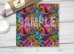 Colorful Scribble Abstract Adhesive Vinyl 1334 - Donkey Craft Vinyl