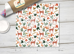 Christmas Deer Patterned Adhesive Vinyl X039