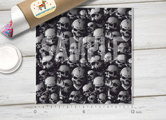 Skull Patterned Adhesive Vinyl H030