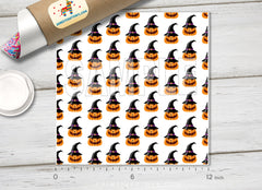 Halloween Pumpkin Patterned Adhesive Vinyl H003