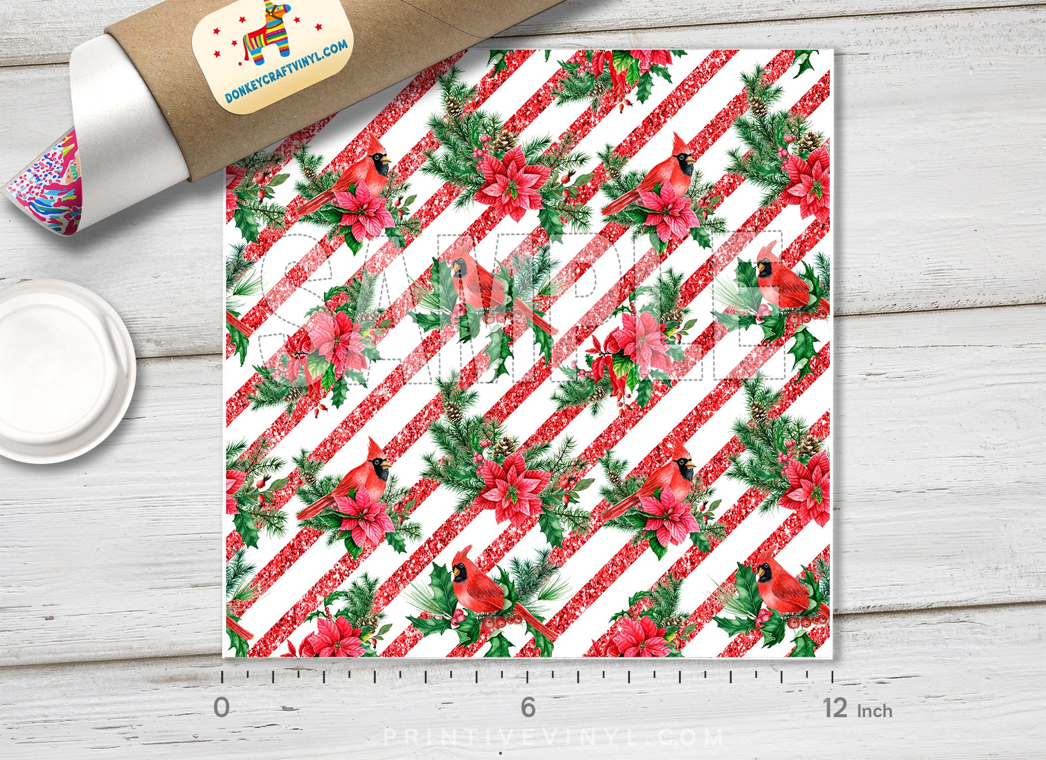 Christmas Patterned Adhesive Vinyl X056