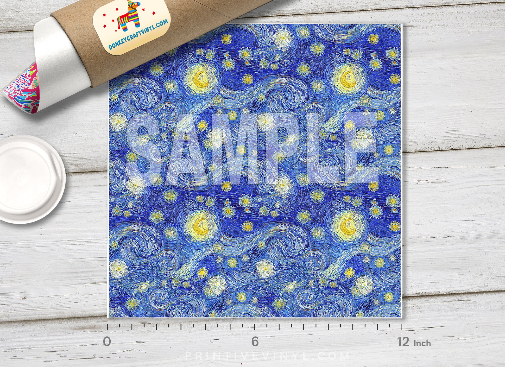 Gogh Painting Patterned Adhesive Vinyl 761