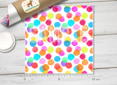 Watercolor Polka Dot Adhesive Vinyl 1324 - Donkey Craft Vinyl