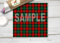 Red and Green Tartan Plaid Adhesive Vinyl 1426 - Donkey Craft Vinyl