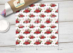 Christmas Truck Patterned Adhesive Vinyl X037