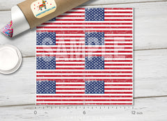 Distressed American Flag Patterned HTV 1475 - Donkey Craft Vinyl