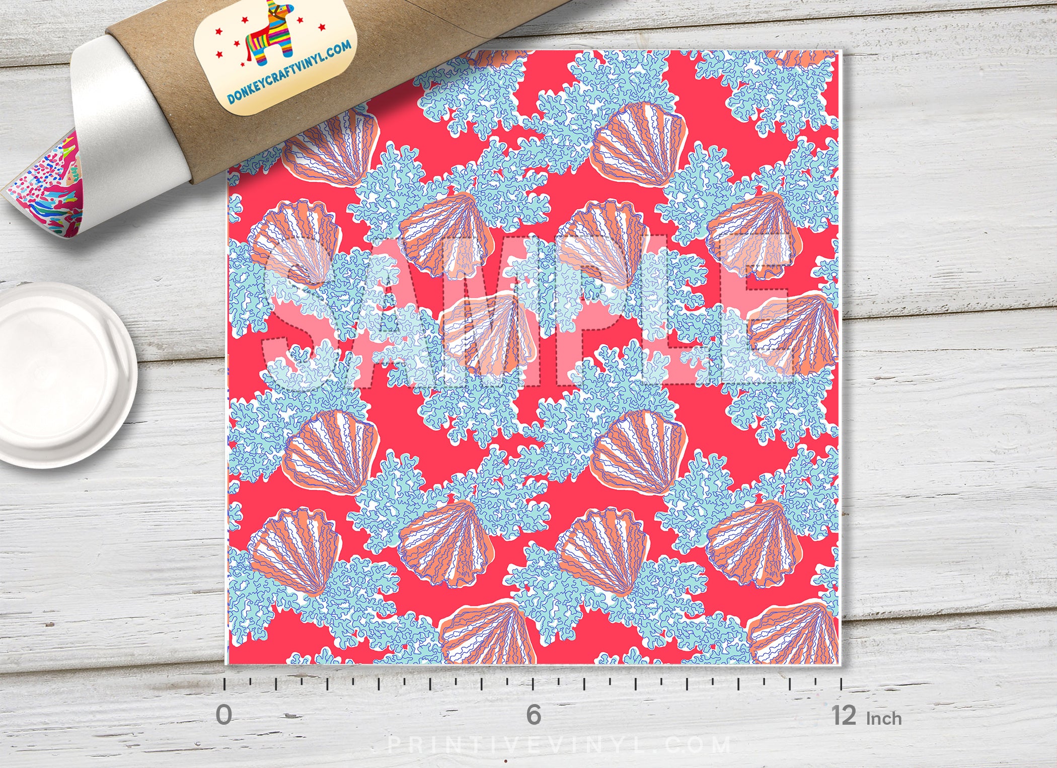 Lilly Inspired Shell Pattern Adhesive Vinyl L016