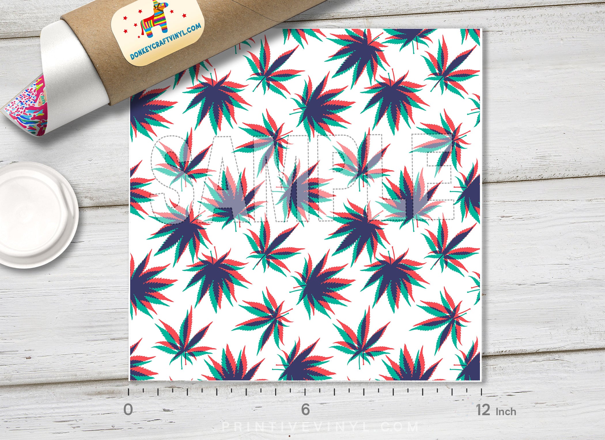 Weed Marijuana Pattern Adhesive Vinyl 625