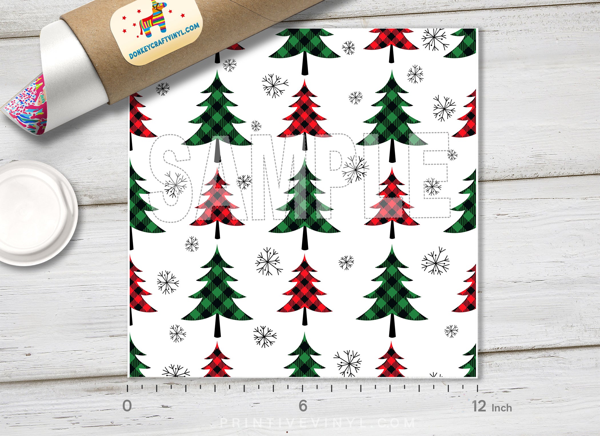 Christmas Patterned Adhesive Vinyl X073