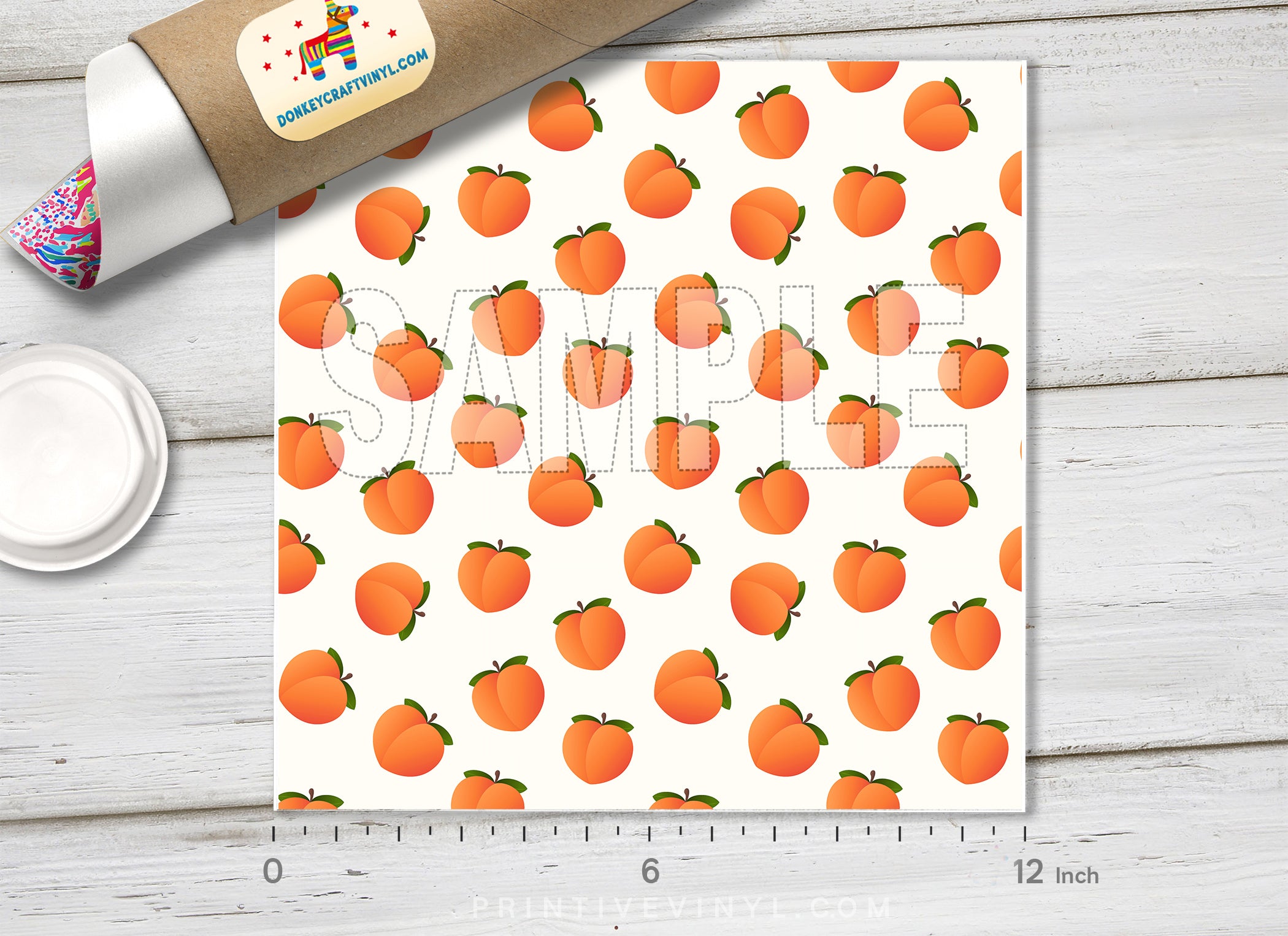 Summer Peach Adhesive Vinyl 1348 - Donkey Craft Vinyl