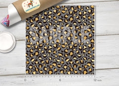 Grey and Gold Metallic Leopard Adhesive Vinyl 1411 - Donkey Craft Vinyl