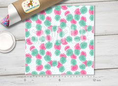 Pink and Mint Polka Dot HTV 1538