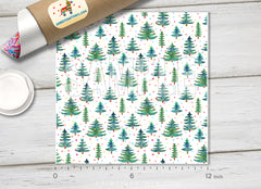 Christmas Tree Patterned Adhesive Vinyl X082