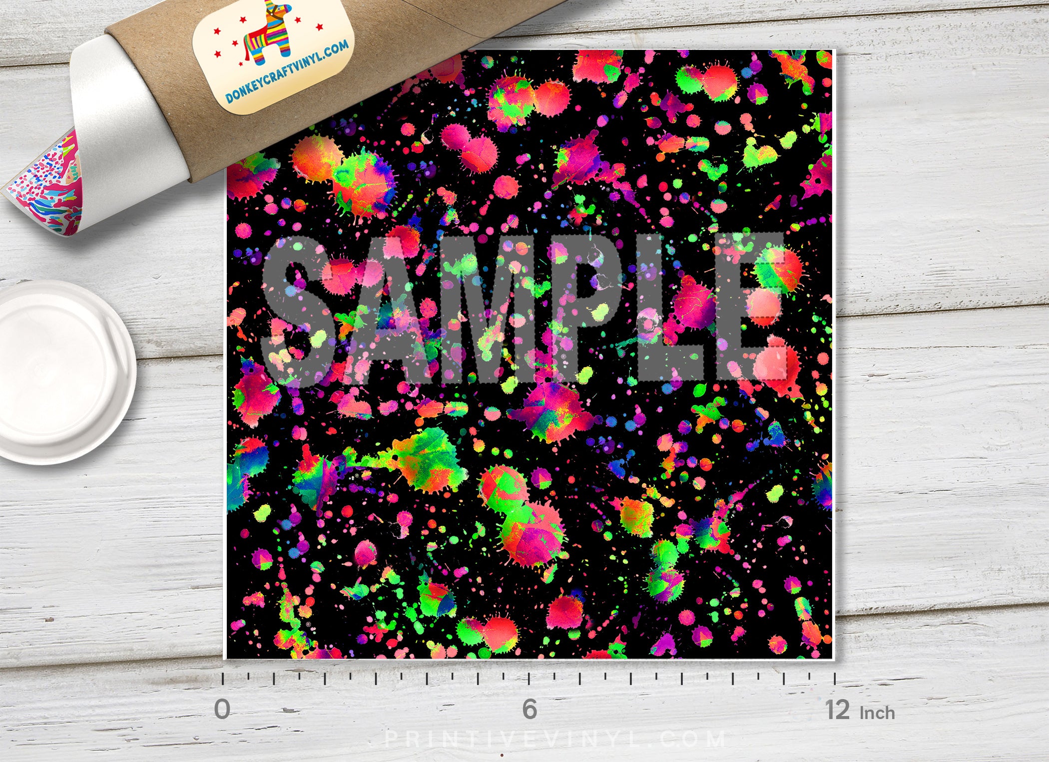 Paint Splatter Adhesive Vinyl 1234