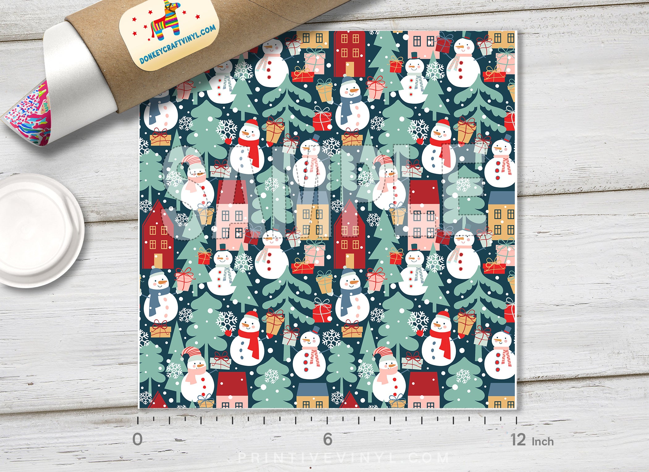 Christmas Patterned Adhesive Vinyl X049