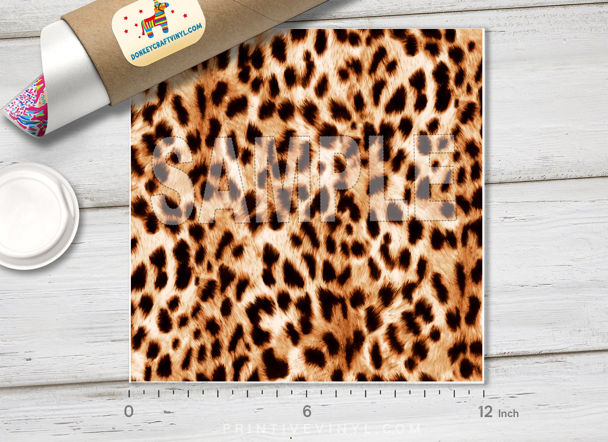 Brown Leopard Adhesive Vinyl 1082