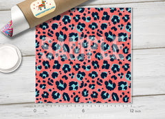 Coral Leopard Pattern Adhesive Vinyl 825