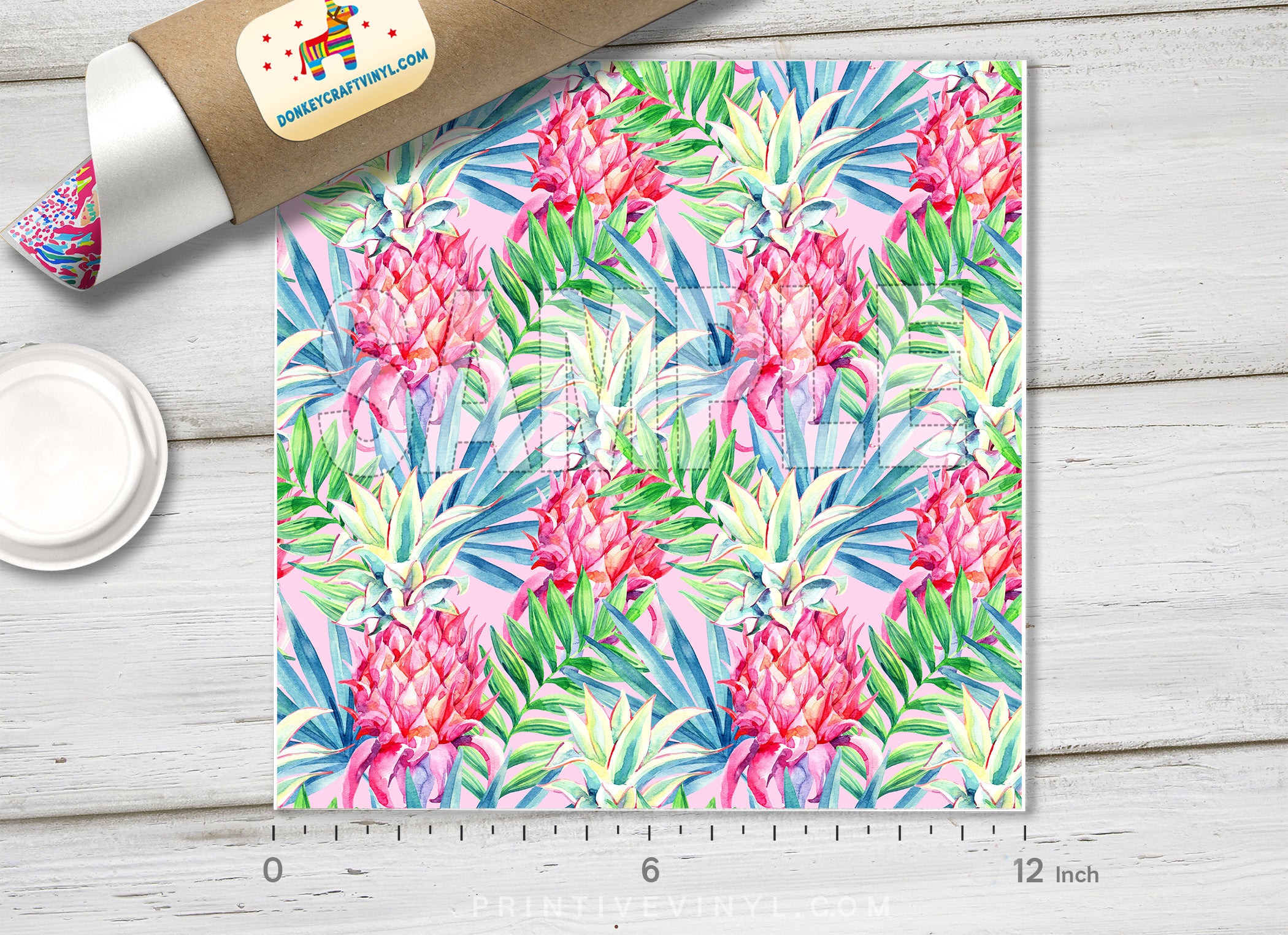 Tropical Pineapple Pattern Adhesive Vinyl 815