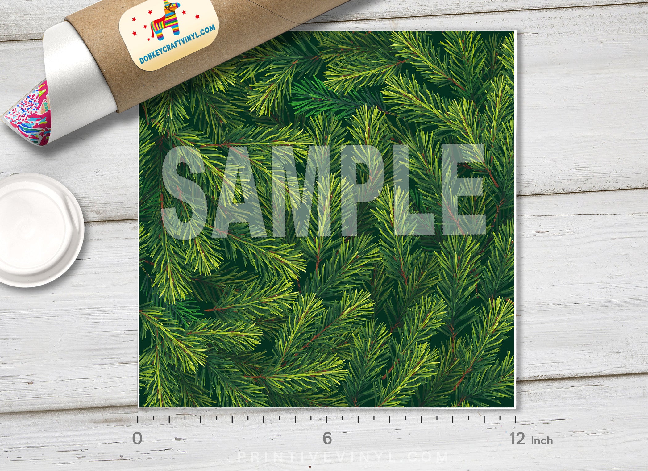 Fir Branches Patterned Adhesive Vinyl X011