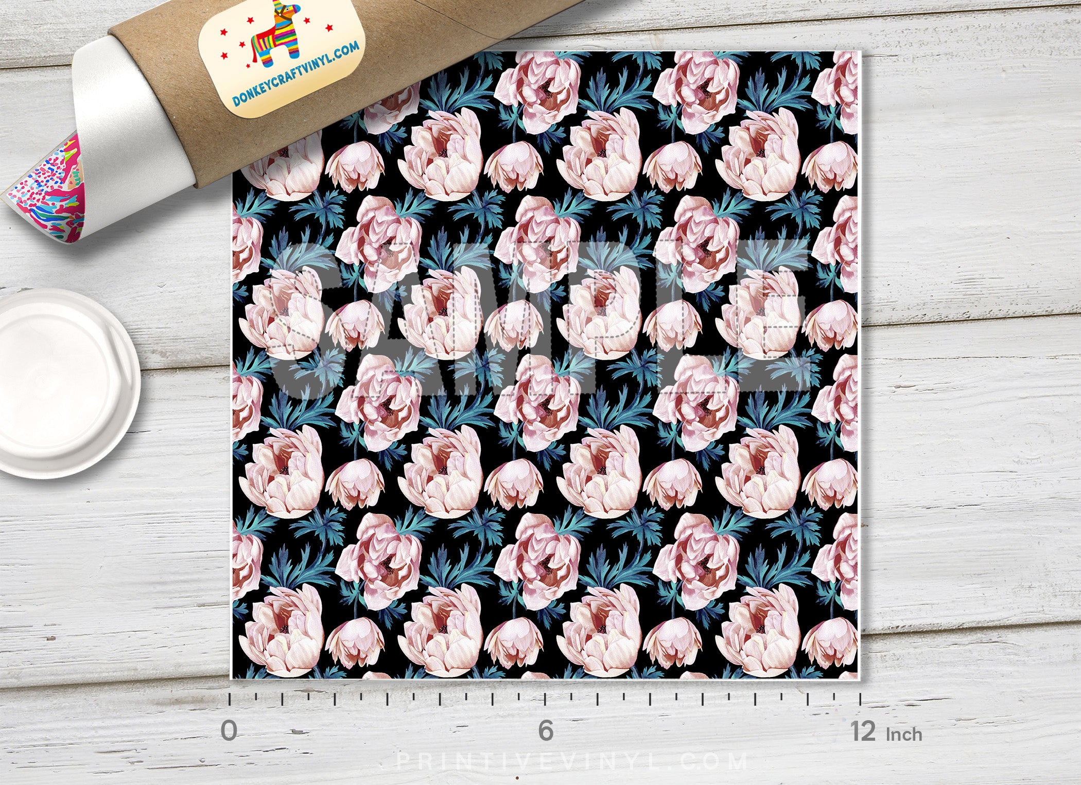 Watercolor Windflower Pattern Adhesive Vinyl 621