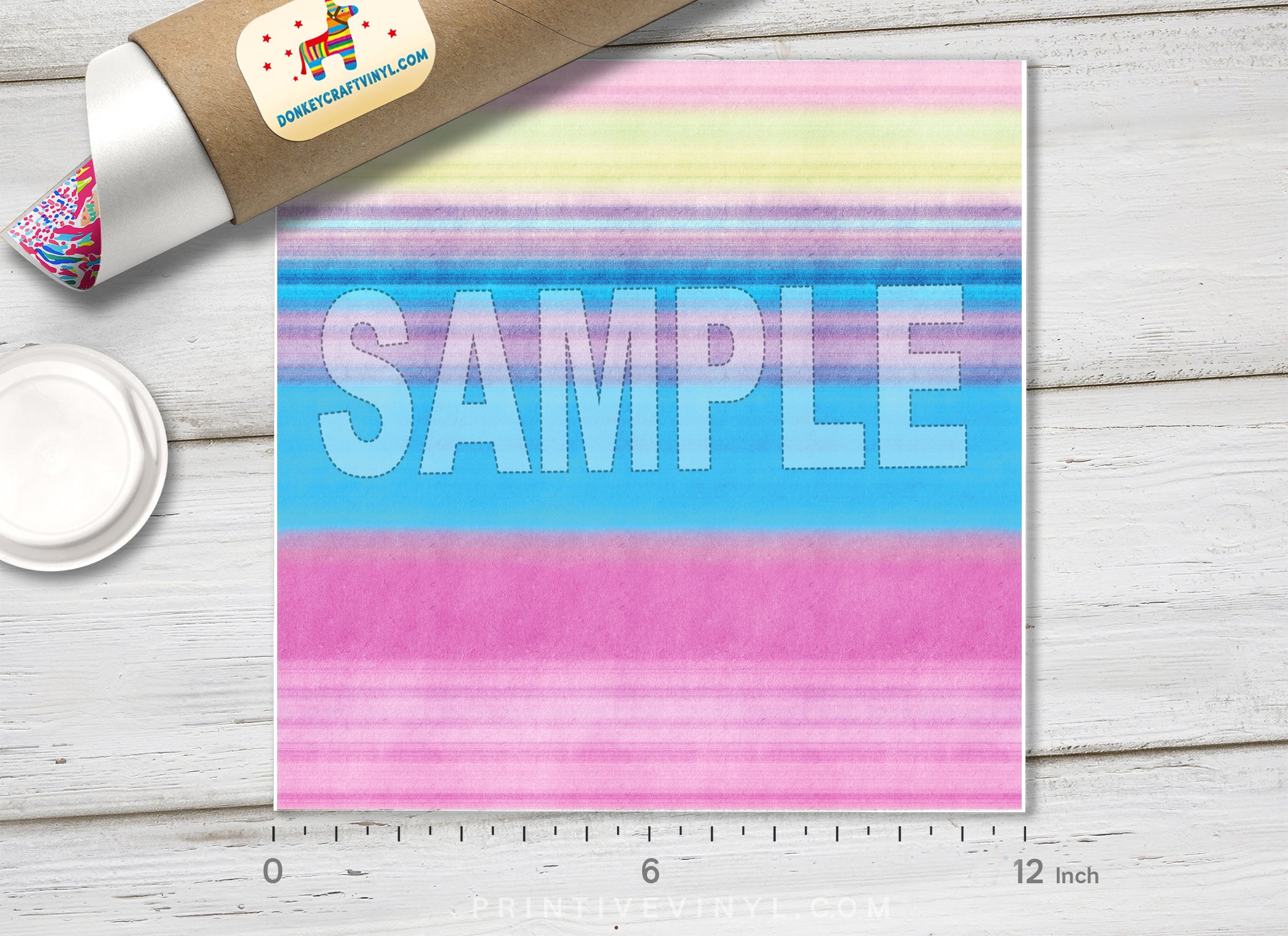 Ombre Gradient Striped Adhesive Vinyl 1540