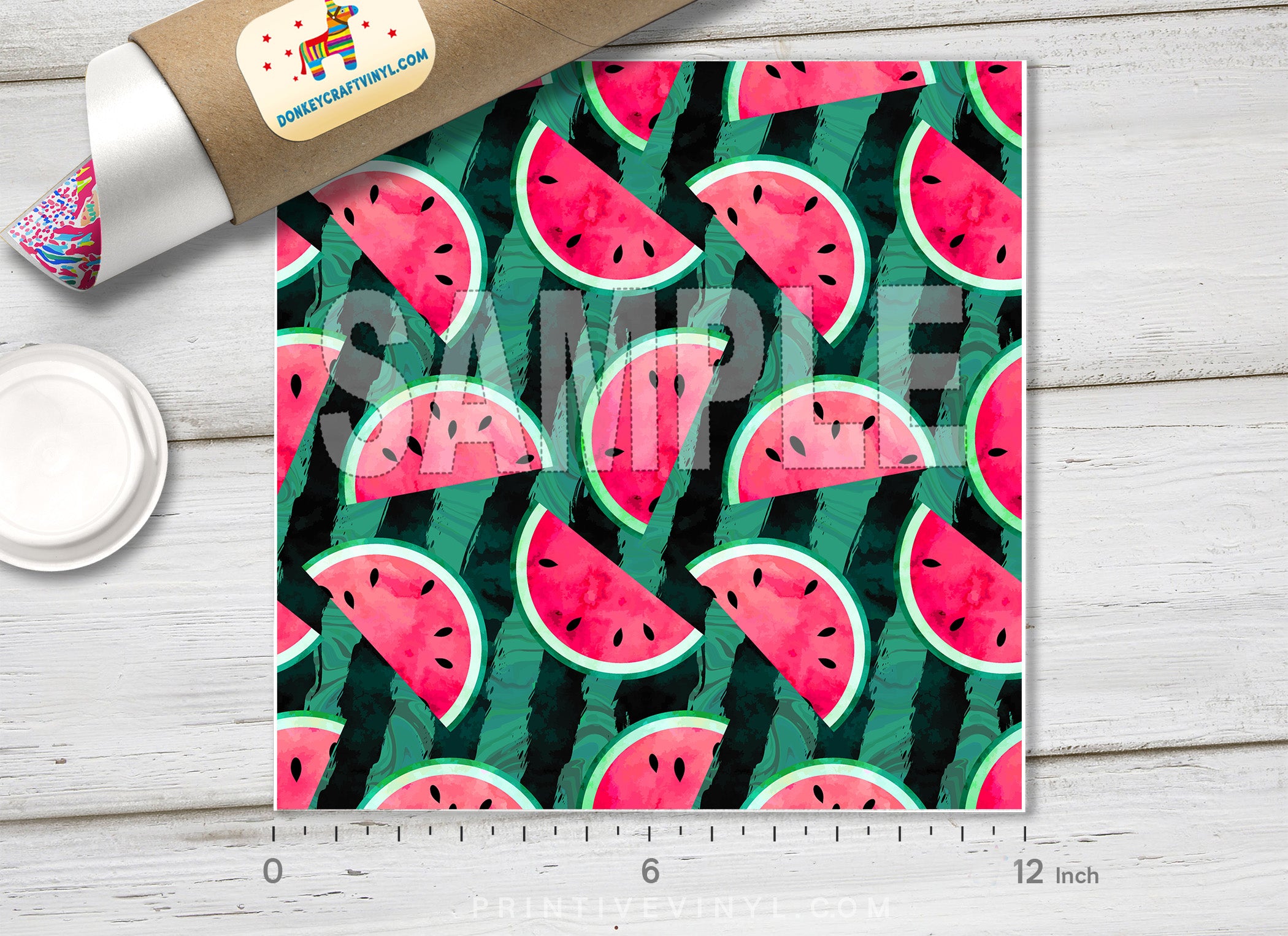 Watermelon Fruit Patterned Adhesive Vinyl 889