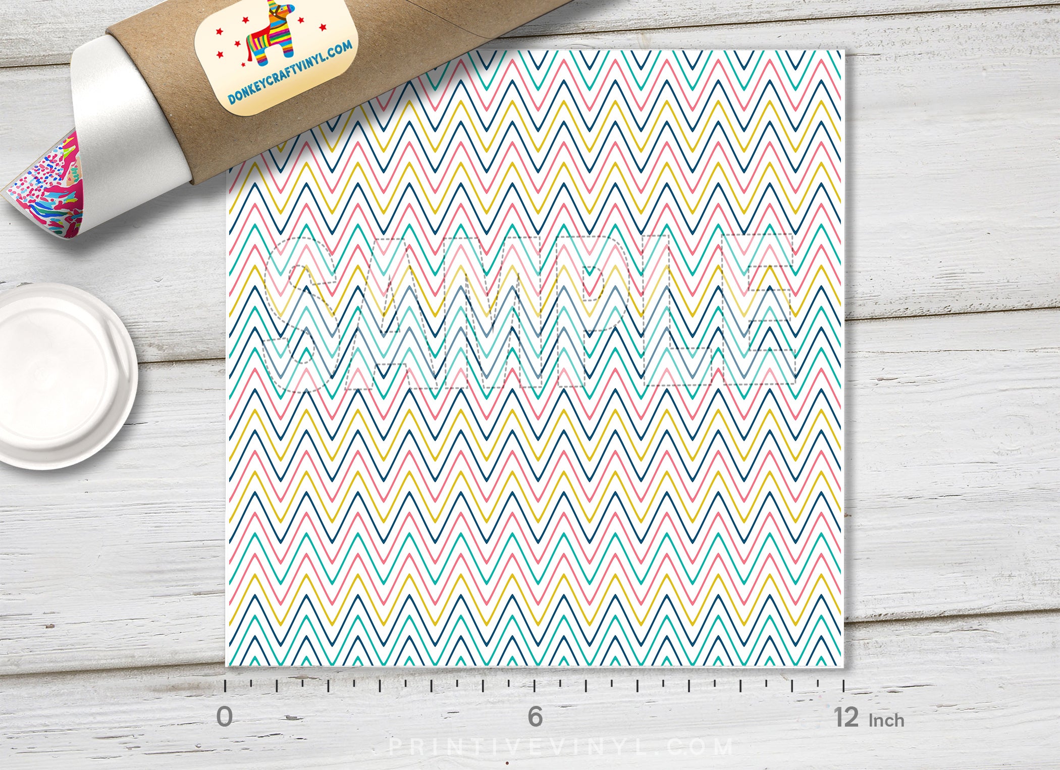 Chevron Stripes Adhesive Vinyl 1435 - Donkey Craft Vinyl