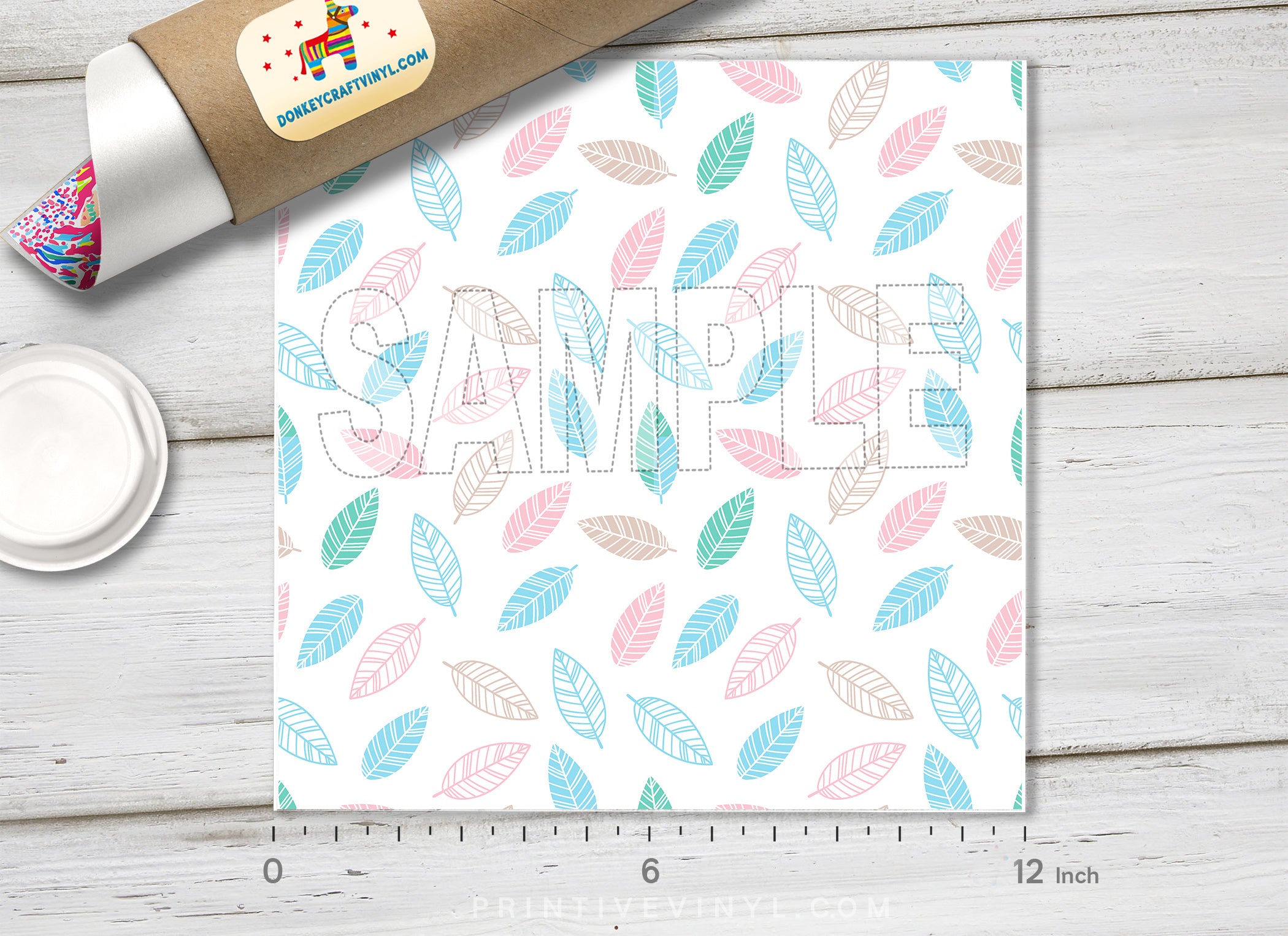 Pastel Botanical Patterned HTV 1462 - Donkey Craft Vinyl