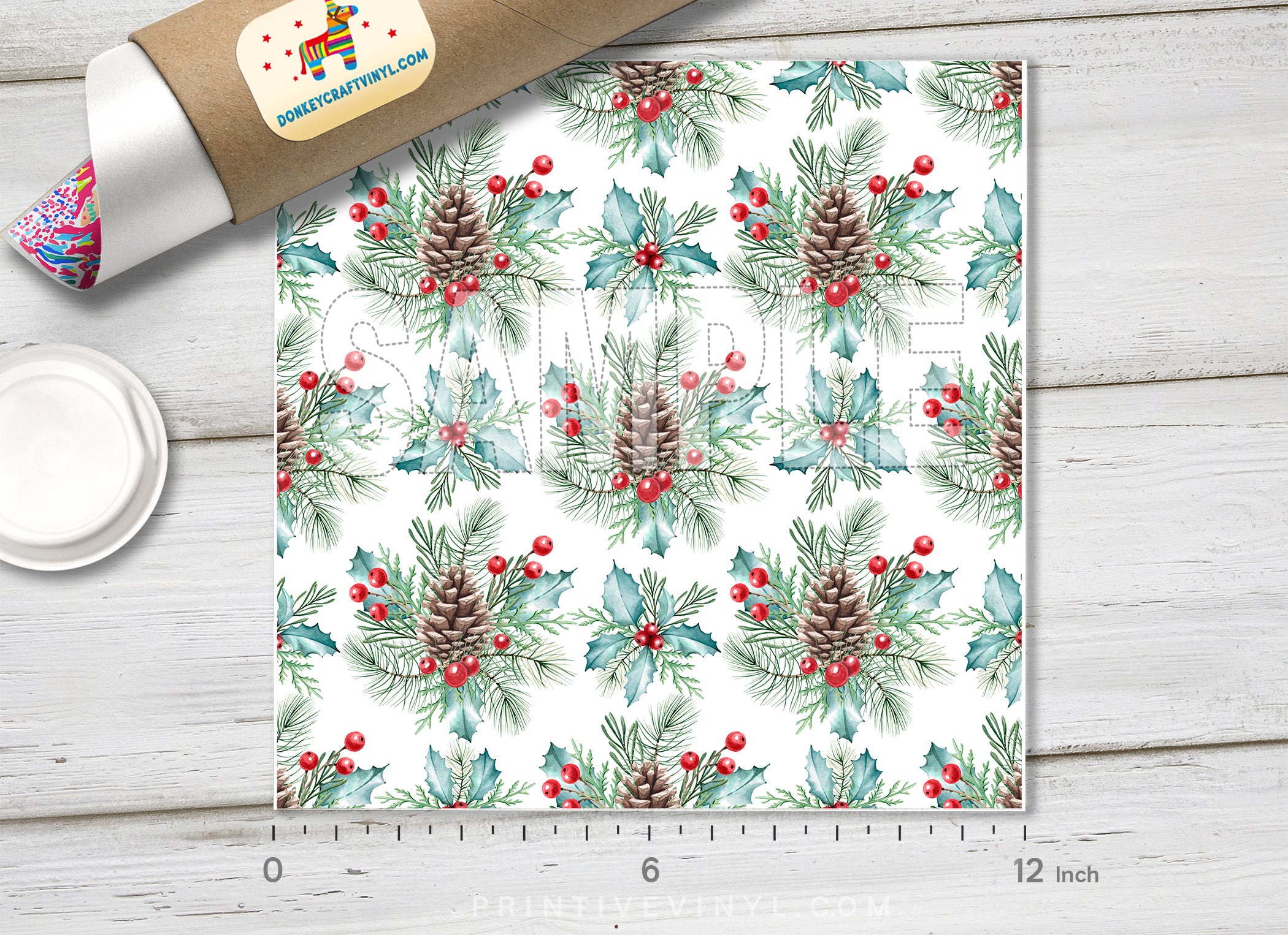 Christmas Patterned Adhesive Vinyl X012