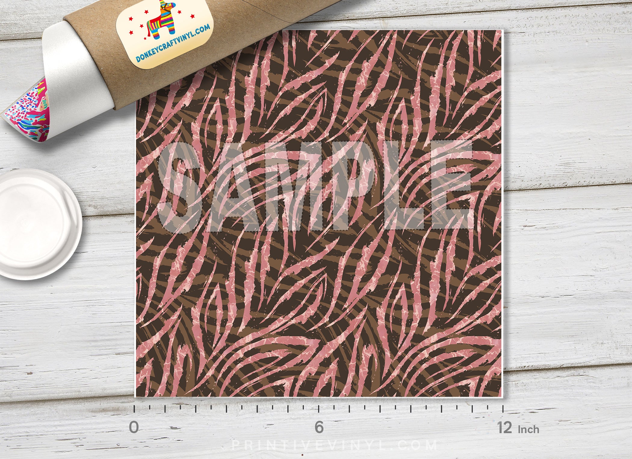 Pink and Brown Animal Print HTV 1532