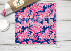 Lilly Inspired Bright Navy Via Sunny Pattern Adhesive Vinyl L076