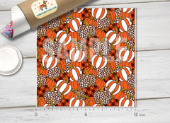 Leopard Pumpkin Pattern Adhesive Vinyl H022