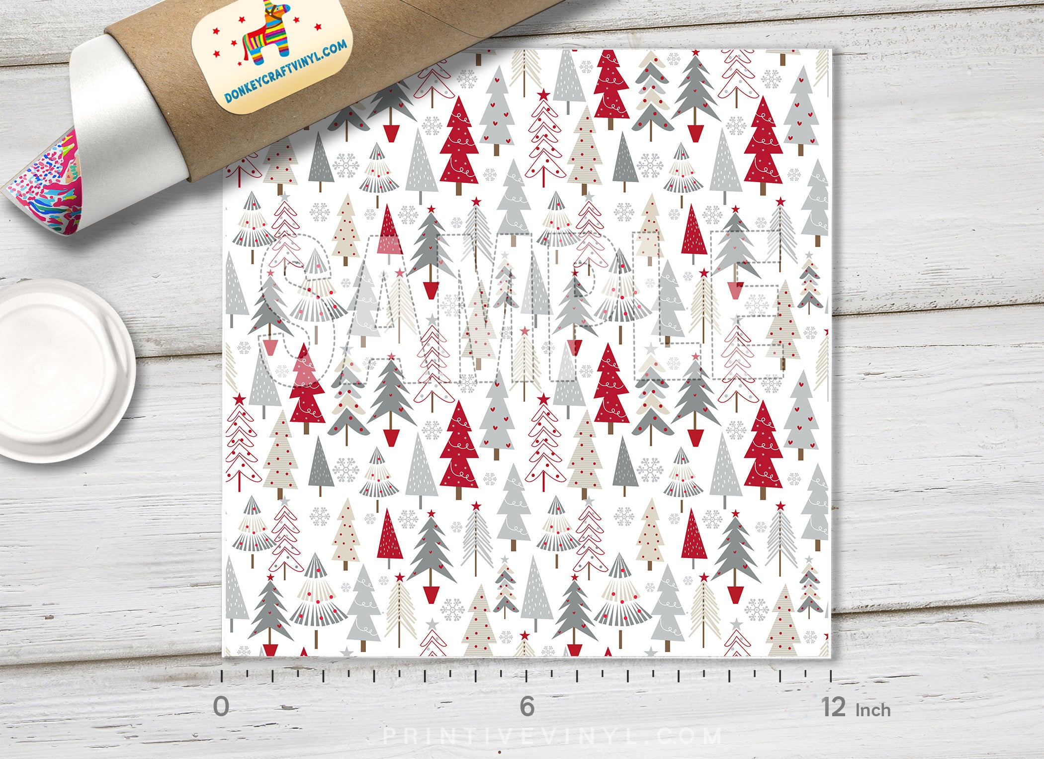 Christmas Patterned Adhesive Vinyl X064