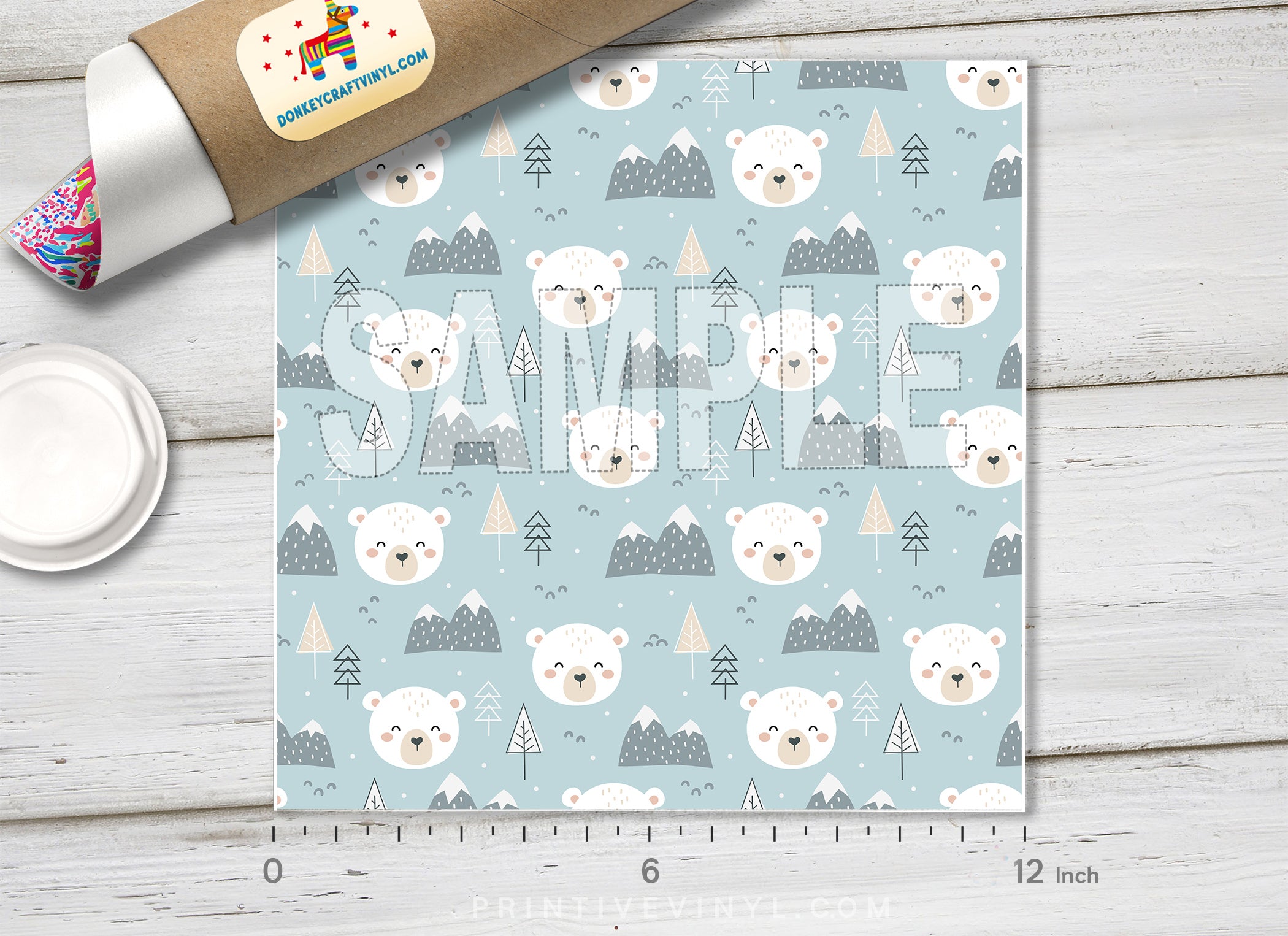 Polar Bear Mountain Pattern HTV 1579