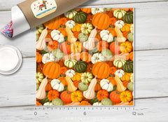 Fall Pumpkin Patch Pattern Adhesive Vinyl 1550