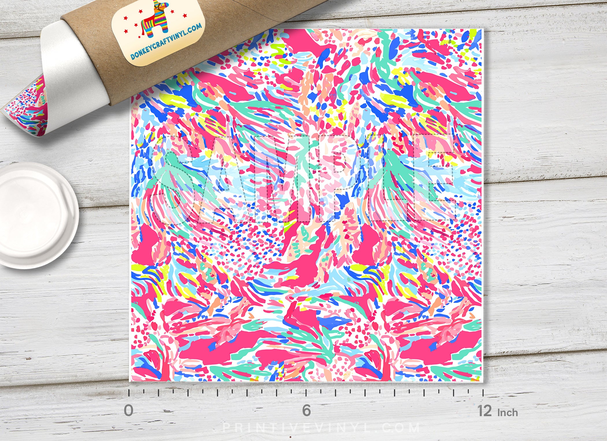 Lilly Inspired  Pattern Adhesive Vinyl L0104