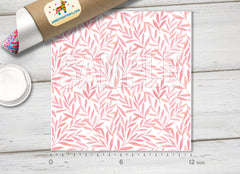 Pink Botanical Adhesive Vinyl 1388 - Donkey Craft Vinyl