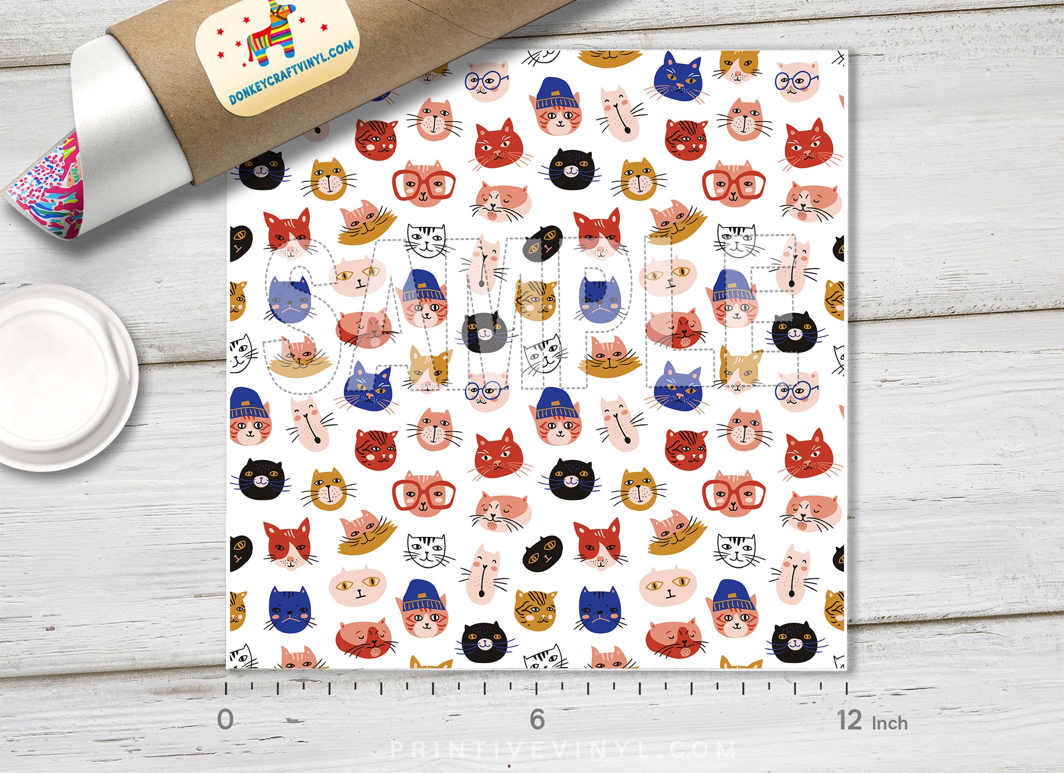 Cute Hand-Drawn Rainbows Adhesive Vinyl 1370 - Donkey Craft Vinyl