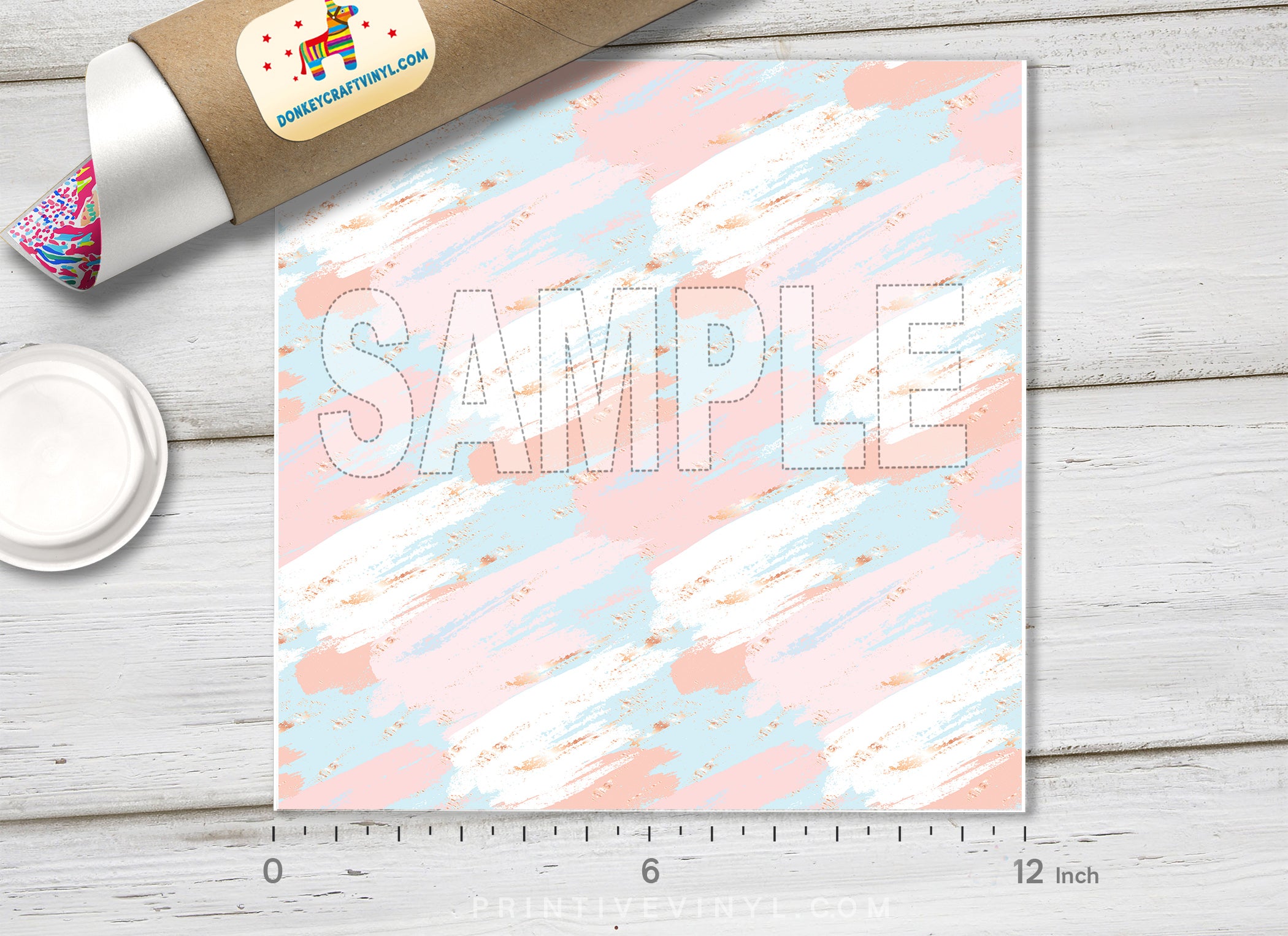 Pastel  Brushstroke Adhesive Vinyl 1375 - Donkey Craft Vinyl