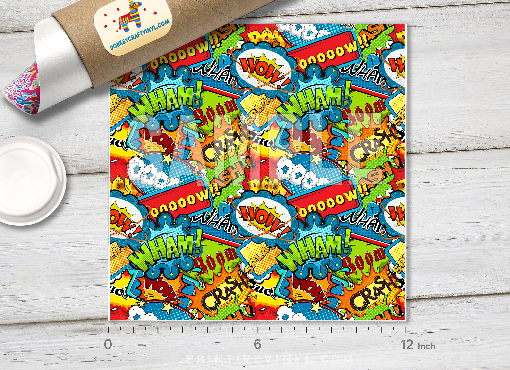 Comic Book Pop Art Adhesive Vinyl 1373 - Donkey Craft Vinyl