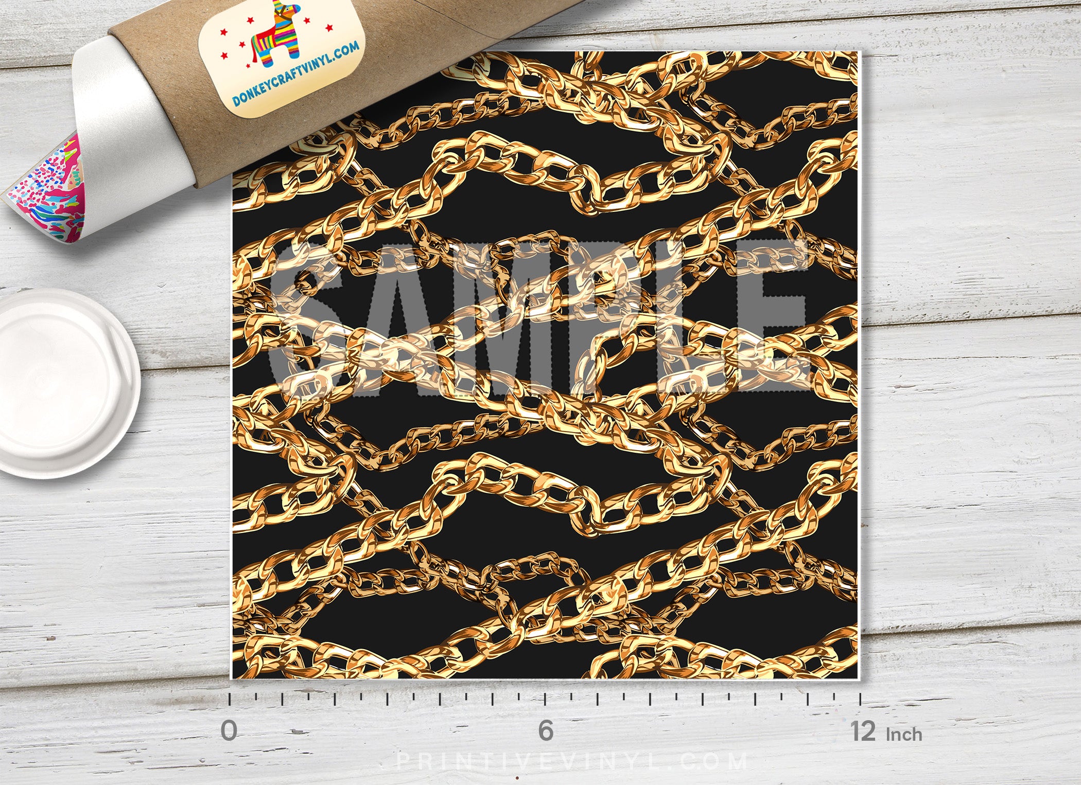 Golden Chain Pattern Adhesive Vinyl 824