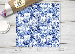 Blue Flower Pattern Adhesive Vinyl 946